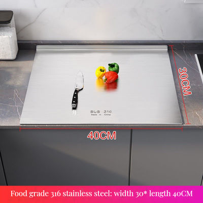 Tabla de corte transparente y helada 4 con medidas para diseño de cocina moderna