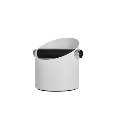 Logotipo personalizable moderno resistente caja de golpe de acero inoxidable blanco para herramientas de café y té