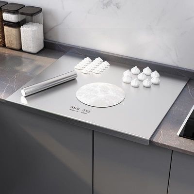 Tabla de corte transparente y helada 4 con medidas para diseño de cocina moderna