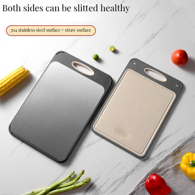 Tabla de corte espesa de cocina con material de acero inoxidable 304 y diseño antideslizante