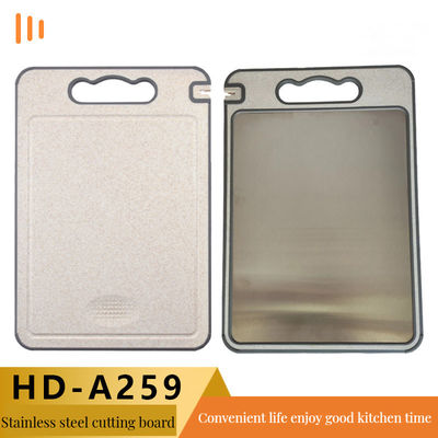 Tabla de corte espesa de cocina con material de acero inoxidable 304 y diseño antideslizante
