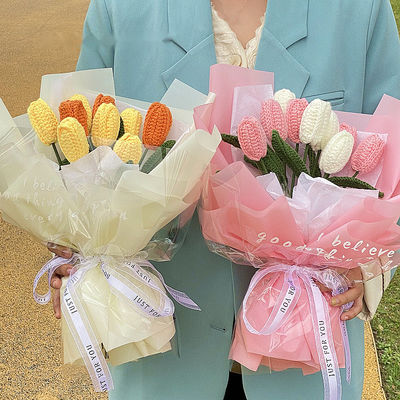 Decoración única de la mesa de seda con bolsas de girasol y diosa de color de punto para regalos preciados