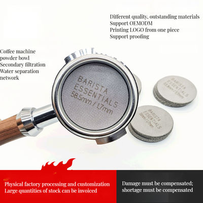 Diseño minimalista 58mm Tamaño personalizado Filtro de café de acero inoxidable para taza de café