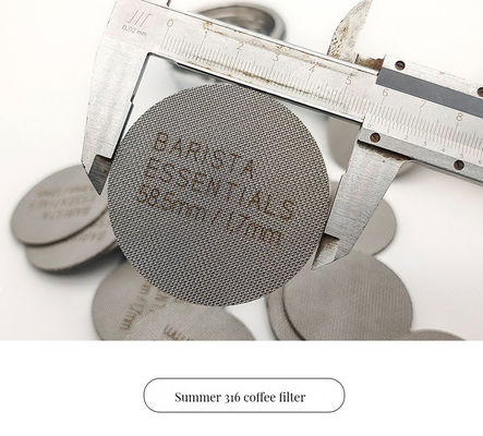 Tamaño personalizado Filtro de café de acero inoxidable 58mm Tamaño de malla Superficie de té Leche almacenada
