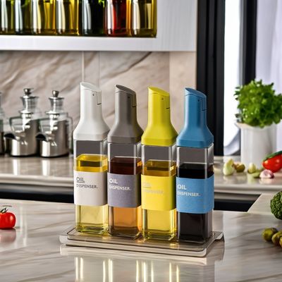 Botella de vinagre a prueba de fugas y distribuidor de salsa de soja para una jarra de aceite de vidrio de cocina moderna