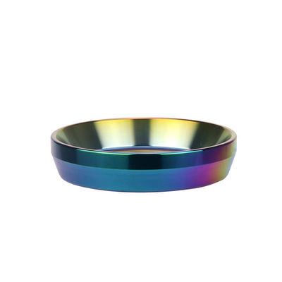 Personalizar el logotipo aceptable plata anillo de dosificación inteligente embudo de café para portafilter
