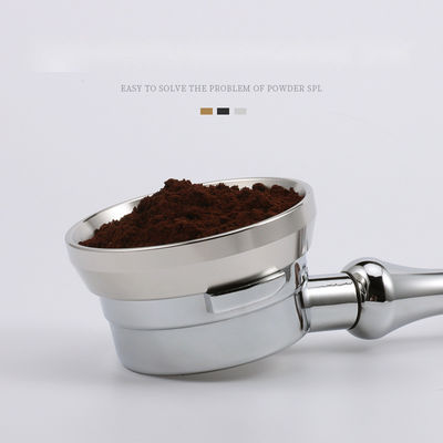 Personalizar el logotipo aceptable plata anillo de dosificación inteligente embudo de café para portafilter