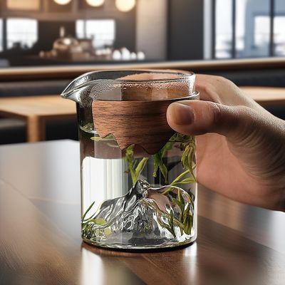 240ml Taza de vidrio transparente hecha a mano diseño ecológico estilo clásico para hoteles y cafeterías