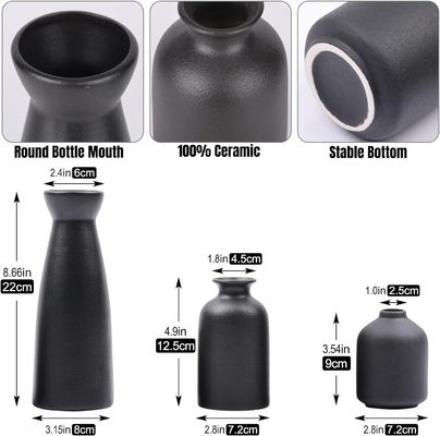 Decoración moderna y elegante para el hogar Vasa hecha a mano Conjunto de 3 para el salón y la entrada en el interior