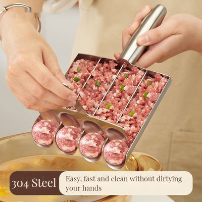 Crea bolas de pescado perfectas en casa con un juego de cucharas de bolas de carne de bambú y tenedores antiadherentes