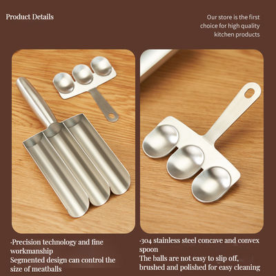 Cuchara de bolas de carne manual Herramientas de cocina duraderas para bolas de pescado sin esfuerzo en su cocina