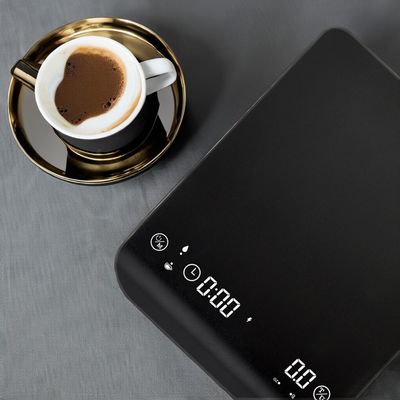 BAMBOO Round 2024 Escala electrónica de café con batería recargable y indicador de tiempo