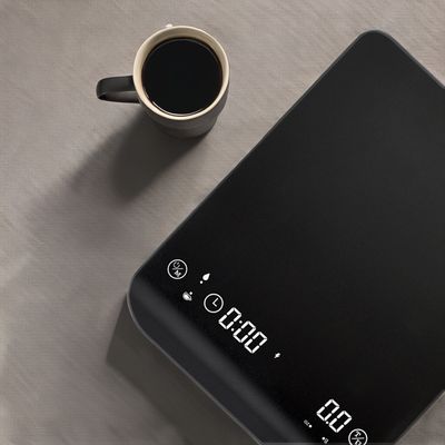 Temporizador y base de silicona BAMBOO Balanza digital recargable para café 3kg/0.1g Precisión