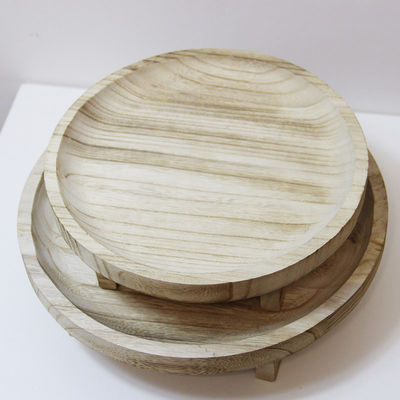 Tamaño personalizado de la torta horneado molde de madera natural taburete de exhibición para platos calientes de cocina sartén