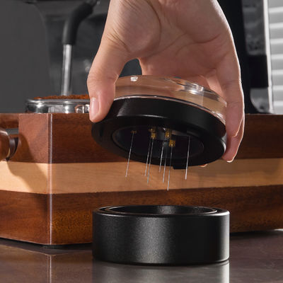 7 agujas negras 0,4 mm WDT herramienta distribuidora de café expreso herramienta distribuidora de agujas de café