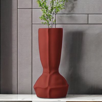 Vaso cerámico con vidrio de forma especial en un diseño moderno y elegante para bodas y hogares