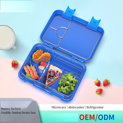 0.5L Capacidad de dos niveles de acero inoxidable caja de almuerzo con tapa de bambú escuela o cocina