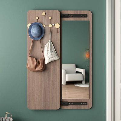 Espejo de pared de lujo de diseño con cinturón de cuero súper artesanal y fancy colgante superior