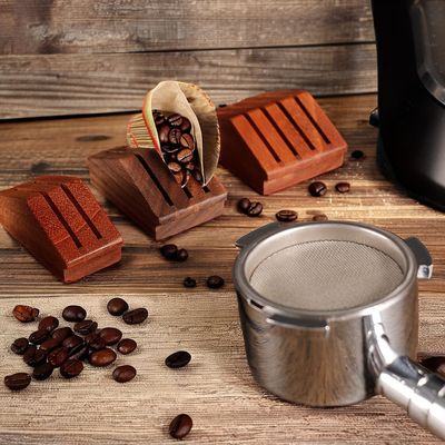 Acero Silicona pantalla de madera de nuez 58mm Espresso Soportador de filtro de té para herramientas de té de café