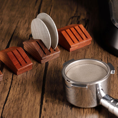 Estante de filtro de té Walnut Espresso de estilo americano de 58 mm para café en el hogar del restaurante