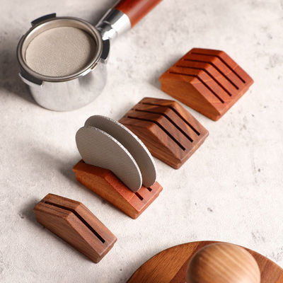 Estante de filtro de té Walnut Espresso de estilo americano de 58 mm para café en el hogar del restaurante
