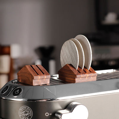 Estante de filtro de té Walnut Espresso de estilo americano de 58 mm para café en el hogar del restaurante