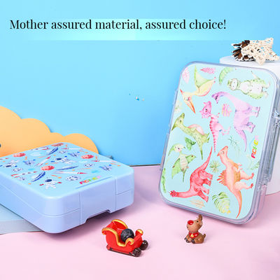 Caja de comida aislada para niños con 3 compartimentos y contenedor de silicona a prueba de fugas