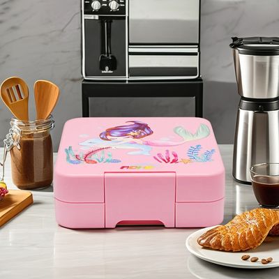 Caja redonda de silicona para comida Bento segura para niños y sin BPA para almacenar bocadillos convenientes