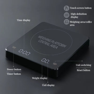 Fácil de LED Escala electrónica de café 1-3000g Capacidad 250mAh Batería Diseño minimalista