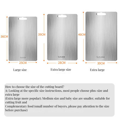 Cuadrados de acero inoxidable de grado alimenticio 304/316 Partes para tablas de corte de bambú Fabricación de corte láser