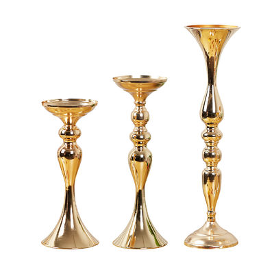 Tamaño personalizado Portadores de velas de diseño de sirena de metal dorado para eventos domésticos Banquetes