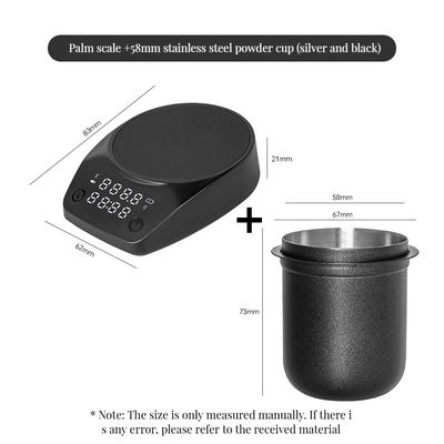 Leche de espuma ABS Shell Espresso Modos Tipo-C Carga Digital Cocina Escala de café de palma con temporizador