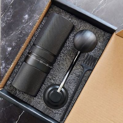 Manual de manija de madera de acero inoxidable Grinder de café de aleación C2 para herramientas de café y té
