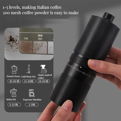 Manual de manija de madera de acero inoxidable Grinder de café de aleación C2 para herramientas de café y té