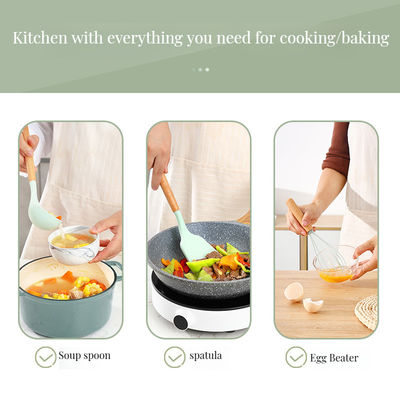 Logotipo personalizado aceptable utensilios de cocina no adhesivo resistente al calor Spatula de silicona