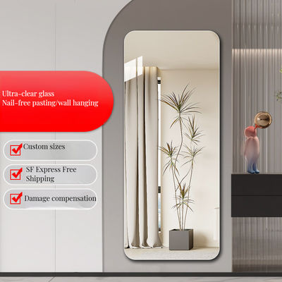 Tamaño personalizado Decoración de la casa moderna Espejo de vestir de pared colgante de longitud completa para decoración de paredes