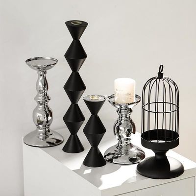 Oportunidad del Día de San Valentín Candela de metal de calabaza de hierro para decoración del hogar europeo de lujo