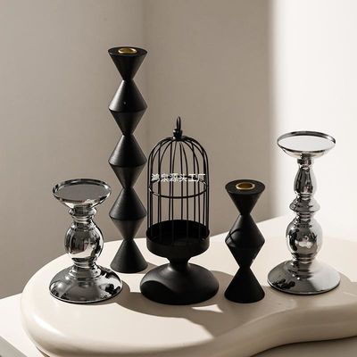 Oportunidad del Día de San Valentín Candela de metal de calabaza de hierro para decoración del hogar europeo de lujo
