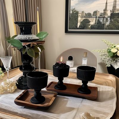 Copo de vidrio medieval negro congelado creativo y vintage hecho a mano para beber vino o decorar el hogar