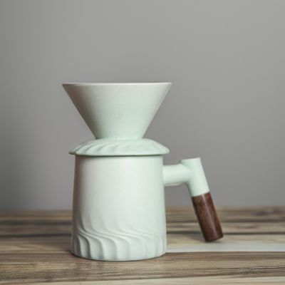 500 ml de capacidad Cerámica moderna vintage Verter sobre la cafetera con filtro de porcelana goteador