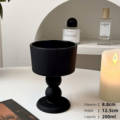 Copo de vidrio medieval negro congelado creativo y vintage hecho a mano para beber vino o decorar el hogar