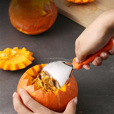Kit de talla de calabaza de Halloween de 10 piezas Herramientas manuales de metal duraderas para talla de vegetales