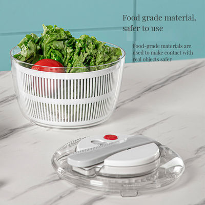Tamaño personalizado Salada de bambú eléctrica y secador de frutas y verduras limpiador rápido girador