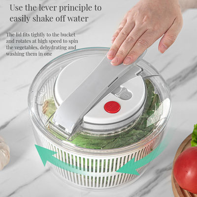 Tamaño personalizado Salada de bambú eléctrica y secador de frutas y verduras limpiador rápido girador