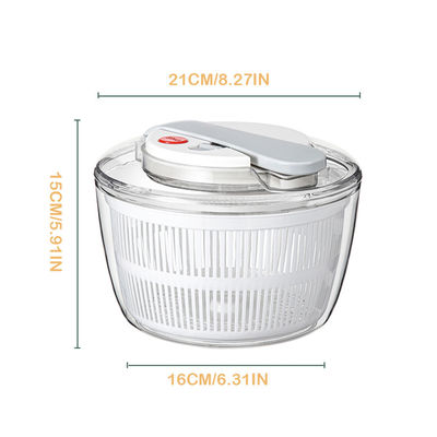 Tamaño personalizado Salada de bambú eléctrica y secador de frutas y verduras limpiador rápido girador