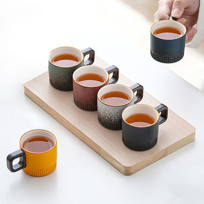 Logotipo personalizado aceptable 50 ml de estilo nórdico taza de cerámica para acampar y mochilería