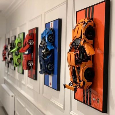 Cuadro de vidrio de lujo escénico Art Deco para pantalla de dormitorio en la pared o en la mesa