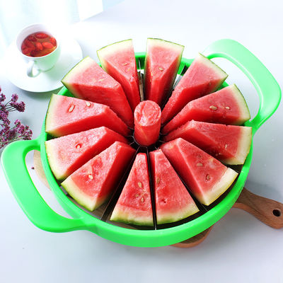 El mango de bambú de acero inoxidable cortador de sandía herramienta simple para el número de piezas 1