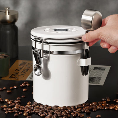 Contenedor de almacenamiento de granos de café de acero inoxidable multifuncional con logotipo personalizado 1500ml