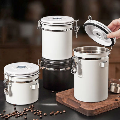Contenedor de almacenamiento de granos de café de acero inoxidable multifuncional con logotipo personalizado 1500ml